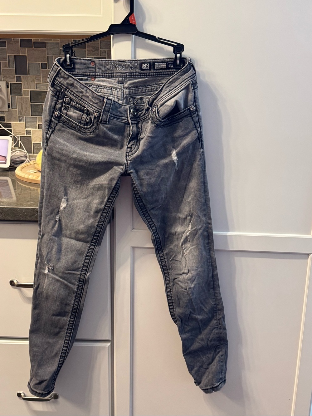 Distressed Gray miss me Women's Jeans